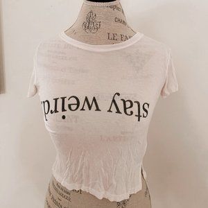 VINTAGE RARE BRANDY MELVILLE STAY WEIRD TEE